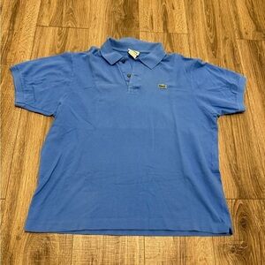 Lacoste Polo Shirt Men's XL Blue Size 6 Crocodile Preppy Short Sleeve